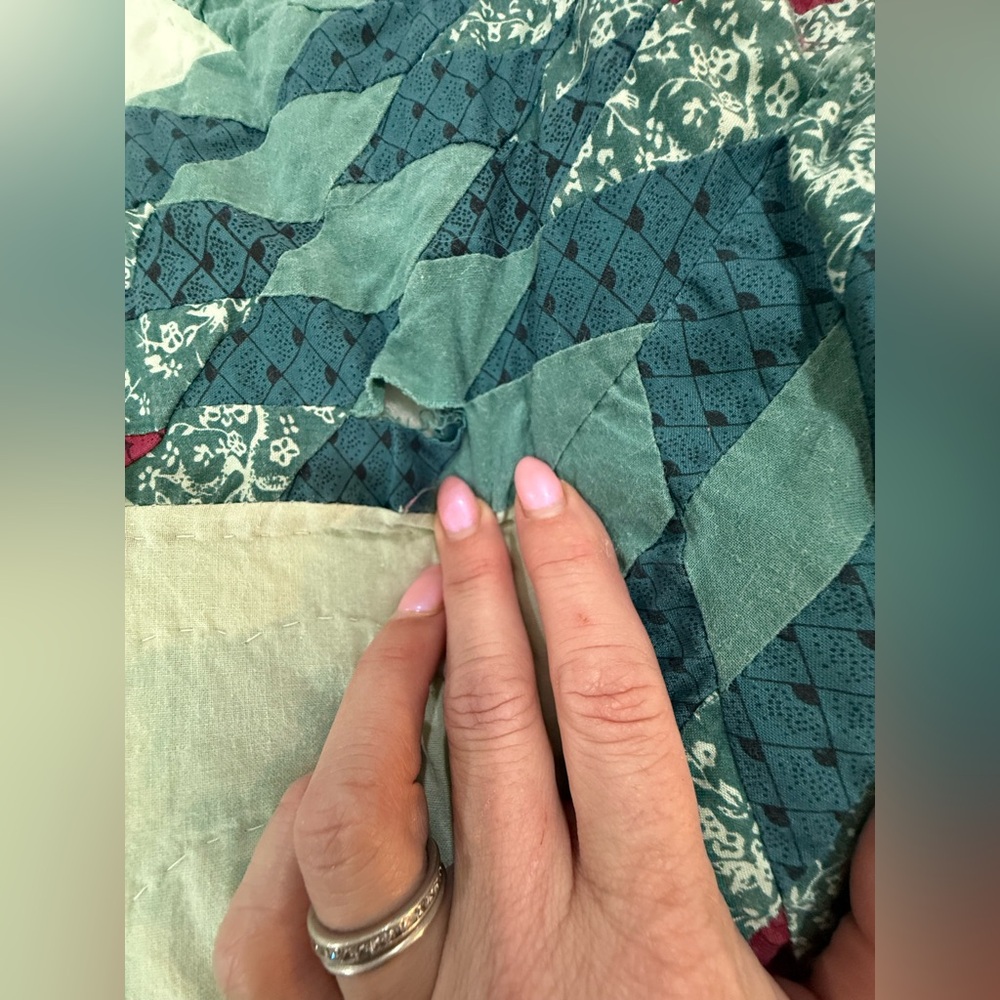 Vintage Broken Star Quilt – Project / Repurpose Piece - Picture 10 of 16
